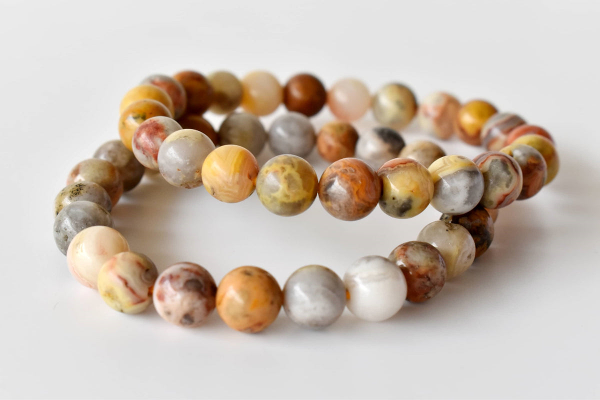 Crazy Lace Agate Bracelet (Purification and Chakra Cleansing)  DestGlow