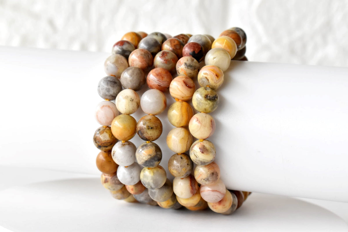 Crazy Lace Agate Bracelet (Purification and Chakra Cleansing)  DestGlow