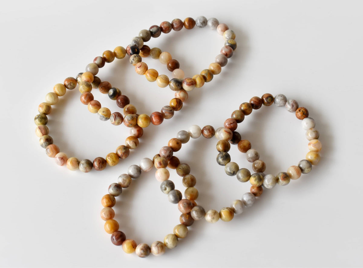 Crazy Lace Agate Bracelet (Purification and Chakra Cleansing)  DestGlow