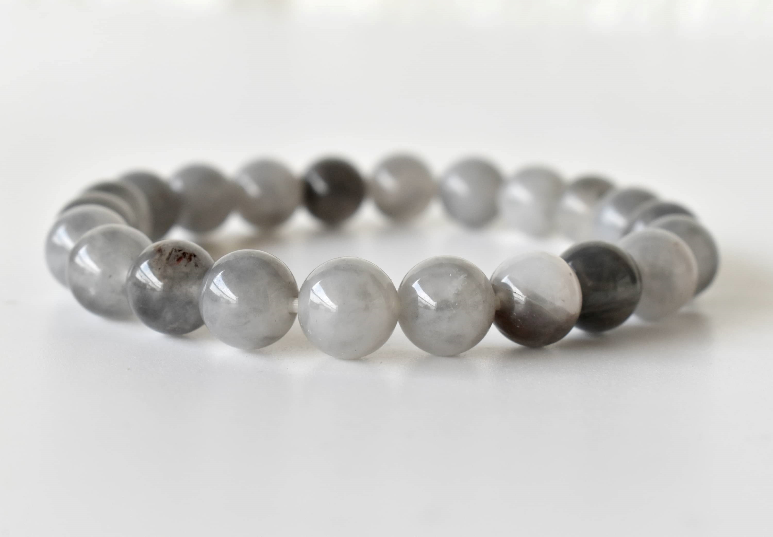 Cloudy Quartz Bracelet (Grounding and Support)  DestGlow