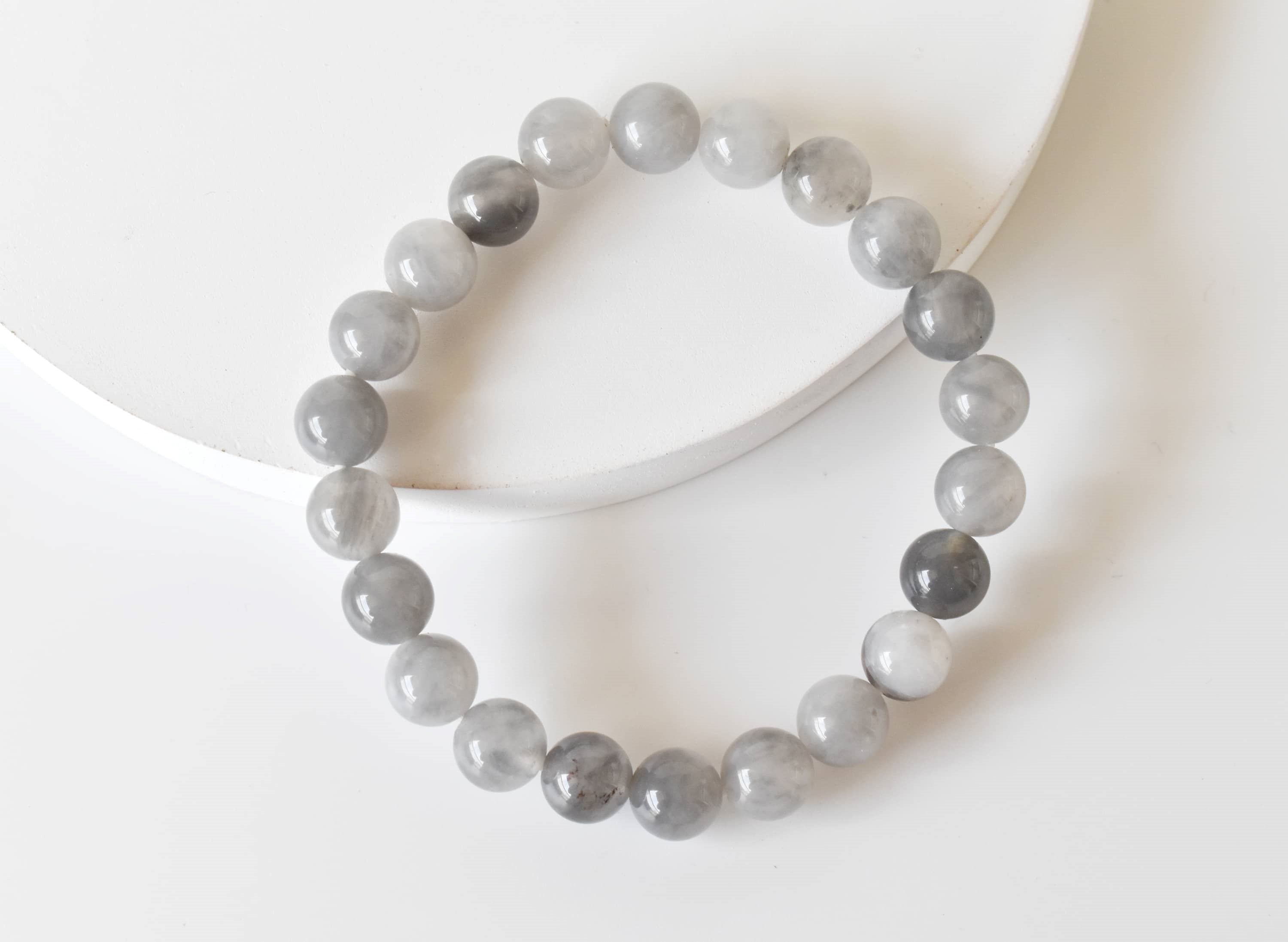Cloudy Quartz Bracelet (Grounding and Support)  DestGlow