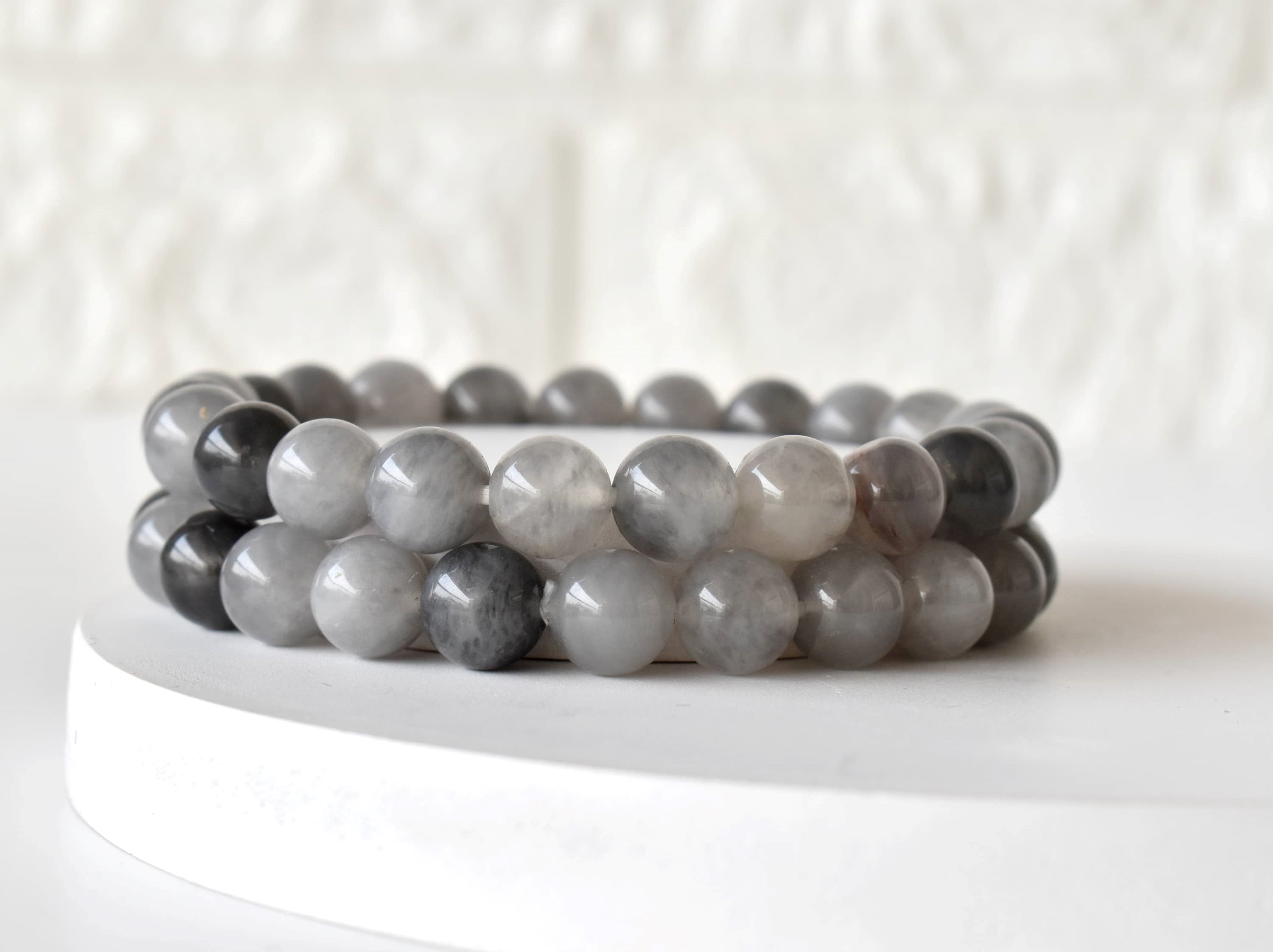 Cloudy Quartz Bracelet (Grounding and Support)  DestGlow