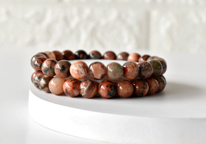 Fire Agate Bracelet(Prosperity and Spiritual Growth)  DestGlow