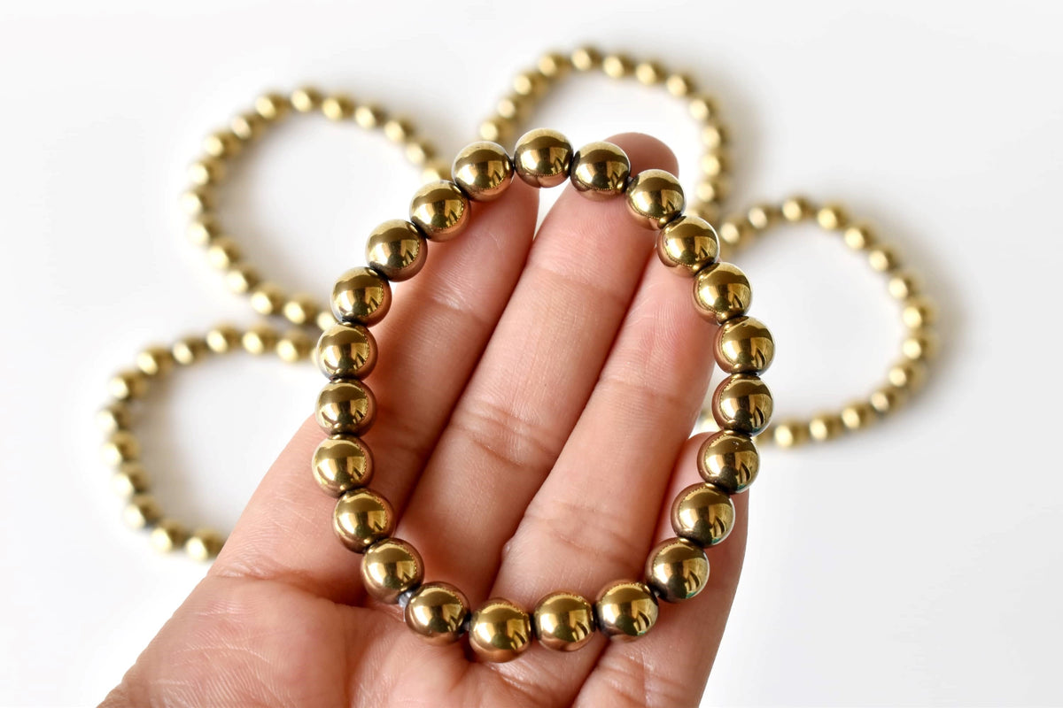Golden Hematite Bracelet (Grounding and Courage)  DestGlow