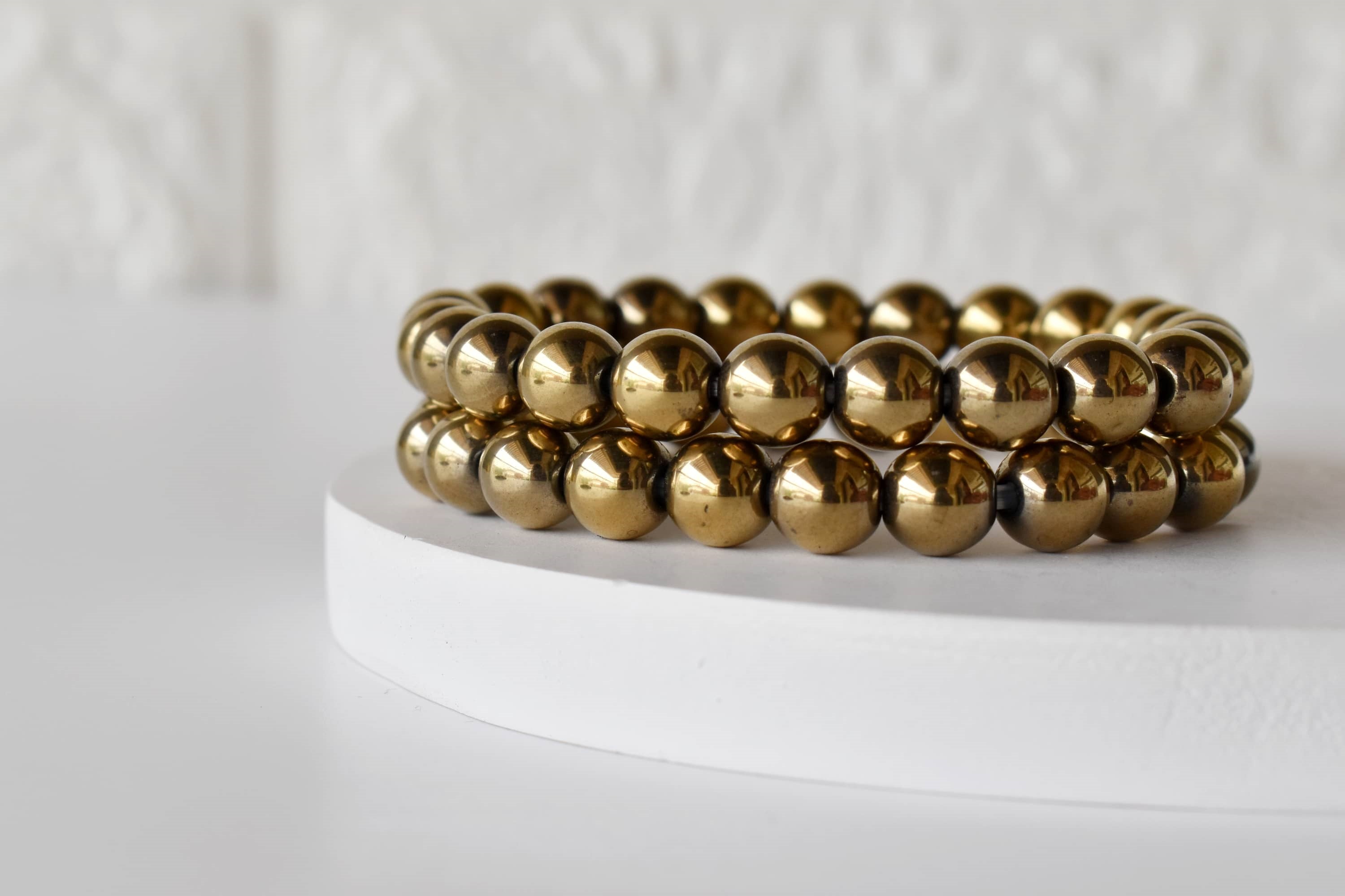 Golden Hematite Bracelet (Grounding and Courage)  DestGlow