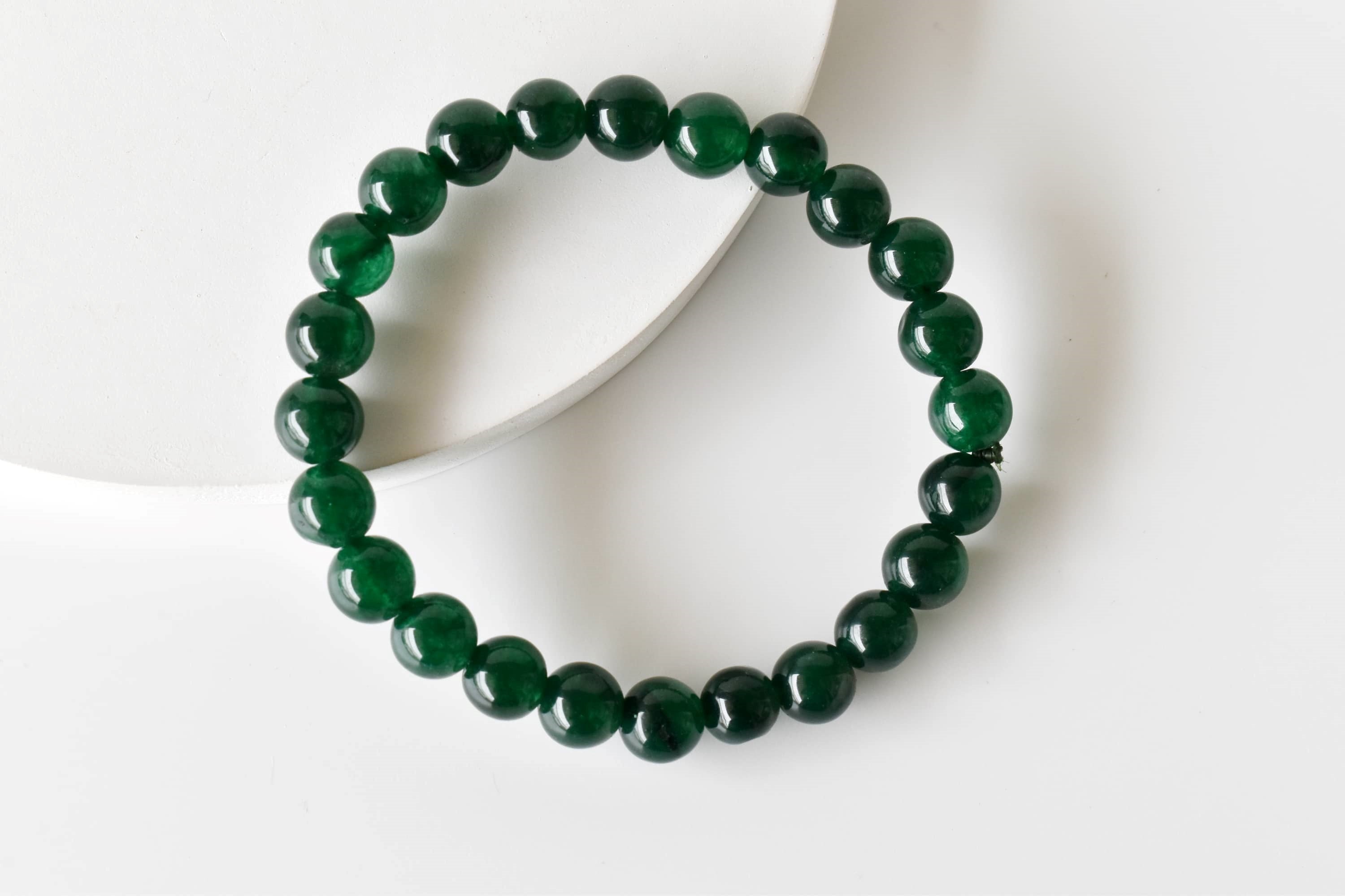 Green Jade Bracelet (Wisdom, Balance)  DestGlow
