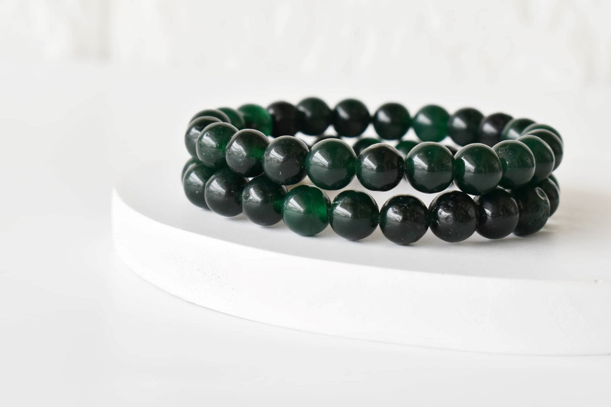 Green Jade Bracelet (Wisdom, Balance)  DestGlow