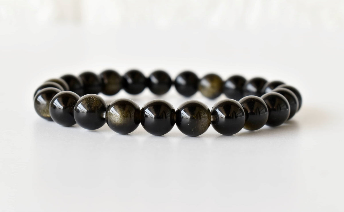 Golden Obsidian Bracelet (Trauma and Releases Imbalances, Negative Energies)  DestGlow