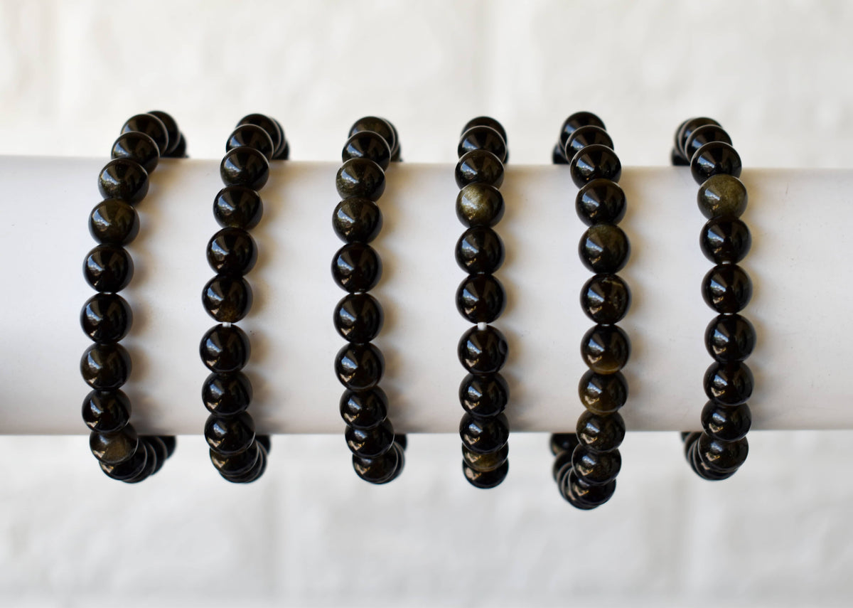 Golden Obsidian Bracelet (Trauma and Releases Imbalances, Negative Energies)  DestGlow