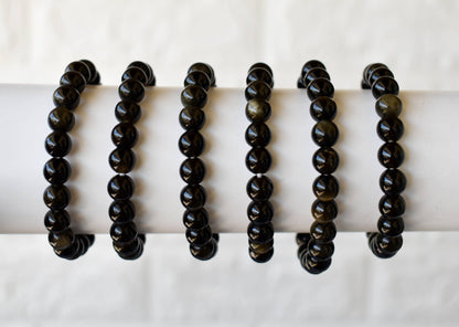 Golden Obsidian Bracelet (Trauma and Releases Imbalances, Negative Energies)  DestGlow