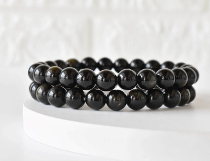 Golden Obsidian Bracelet (Trauma and Releases Imbalances, Negative Energies)  DestGlow