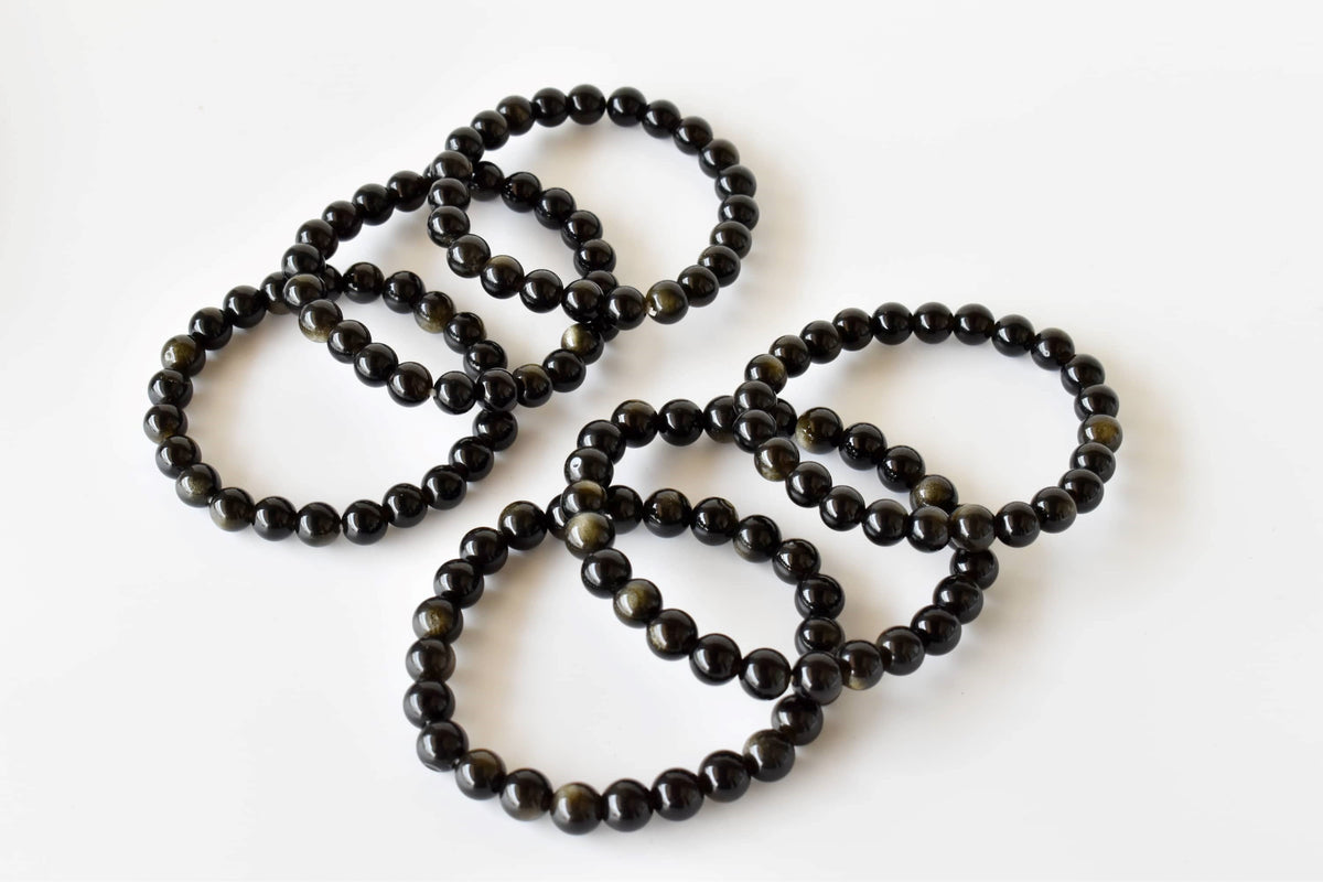 Golden Obsidian Bracelet (Trauma and Releases Imbalances, Negative Energies)  DestGlow