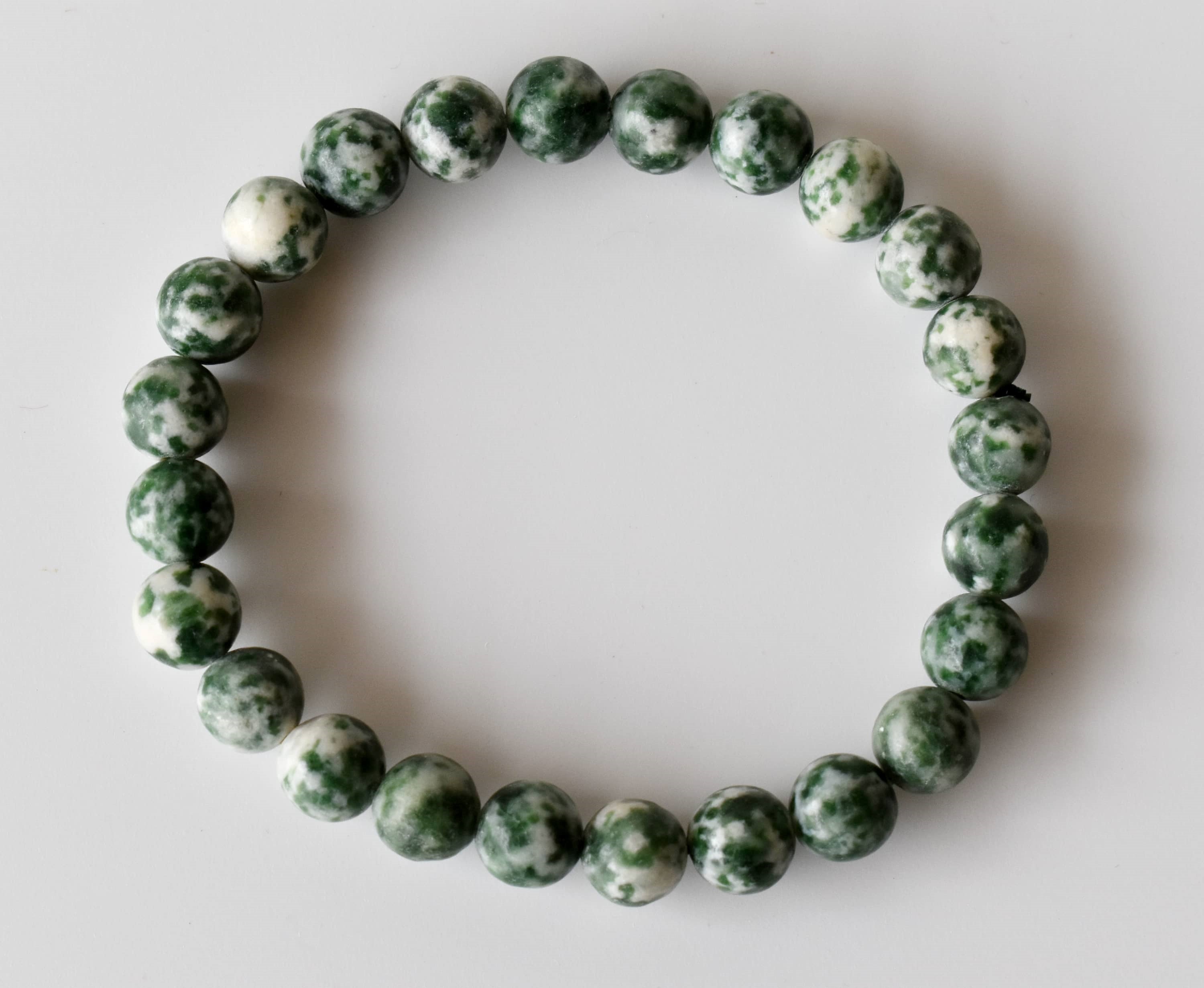 Green Spot Jasper Bracelet (Passion and Creativity)  DestGlow