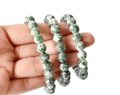 Green Spot Jasper Bracelet (Passion and Creativity)  DestGlow