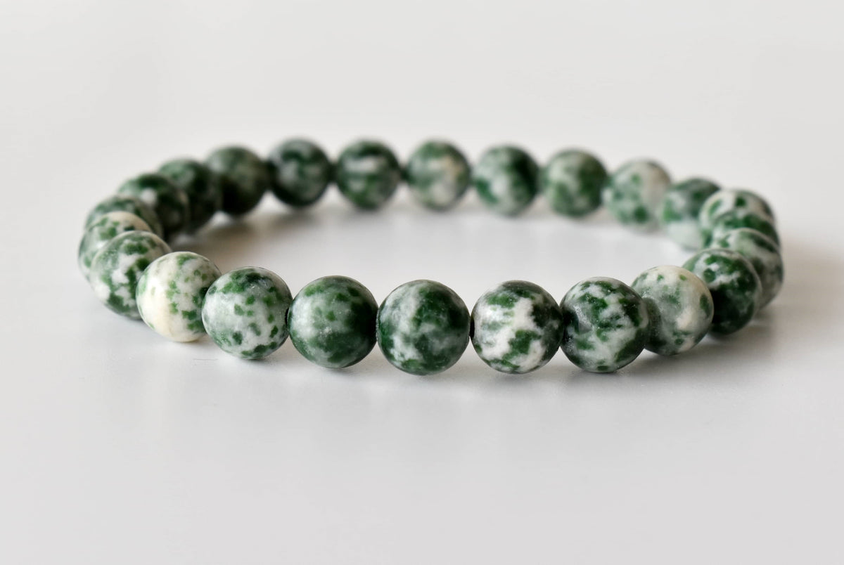 Green Spot Jasper Bracelet (Passion and Creativity)  DestGlow