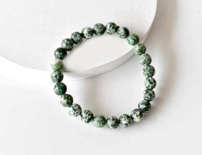 Green Spot Jasper Bracelet (Passion and Creativity)  DestGlow