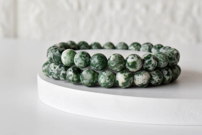 Green Spot Jasper Bracelet (Passion and Creativity)  DestGlow