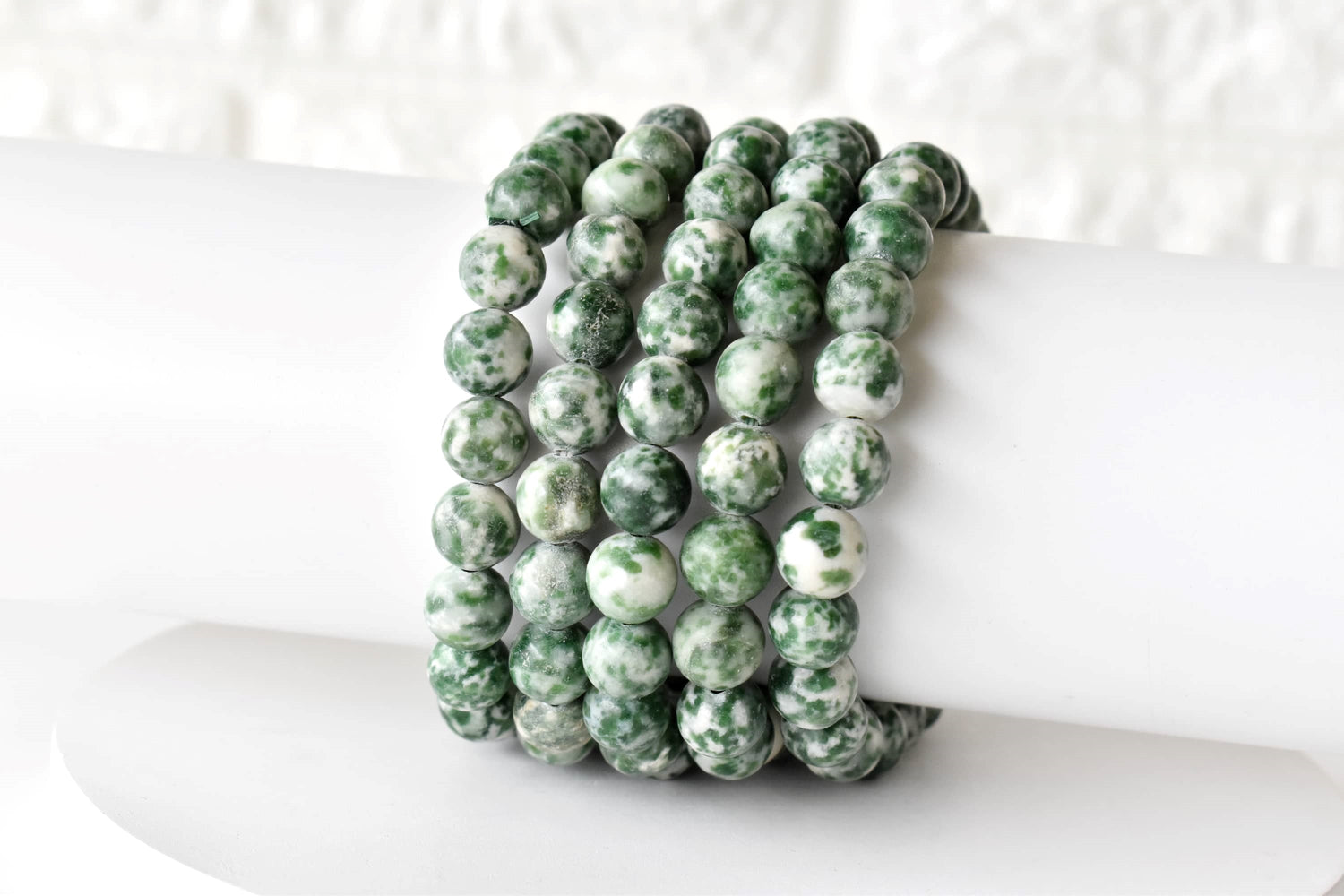 Green Spot Jasper Bracelet (Passion and Creativity)  DestGlow