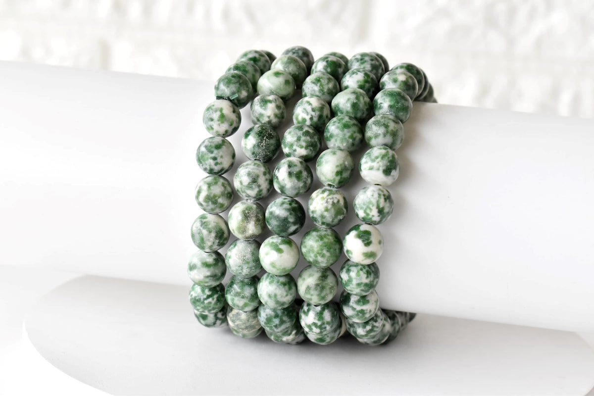 Green Spot Jasper Bracelet (Passion and Creativity)  DestGlow