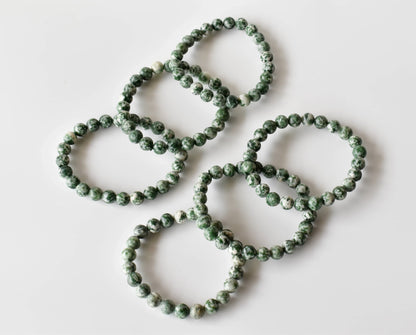 Green Spot Jasper Bracelet (Passion and Creativity)  DestGlow
