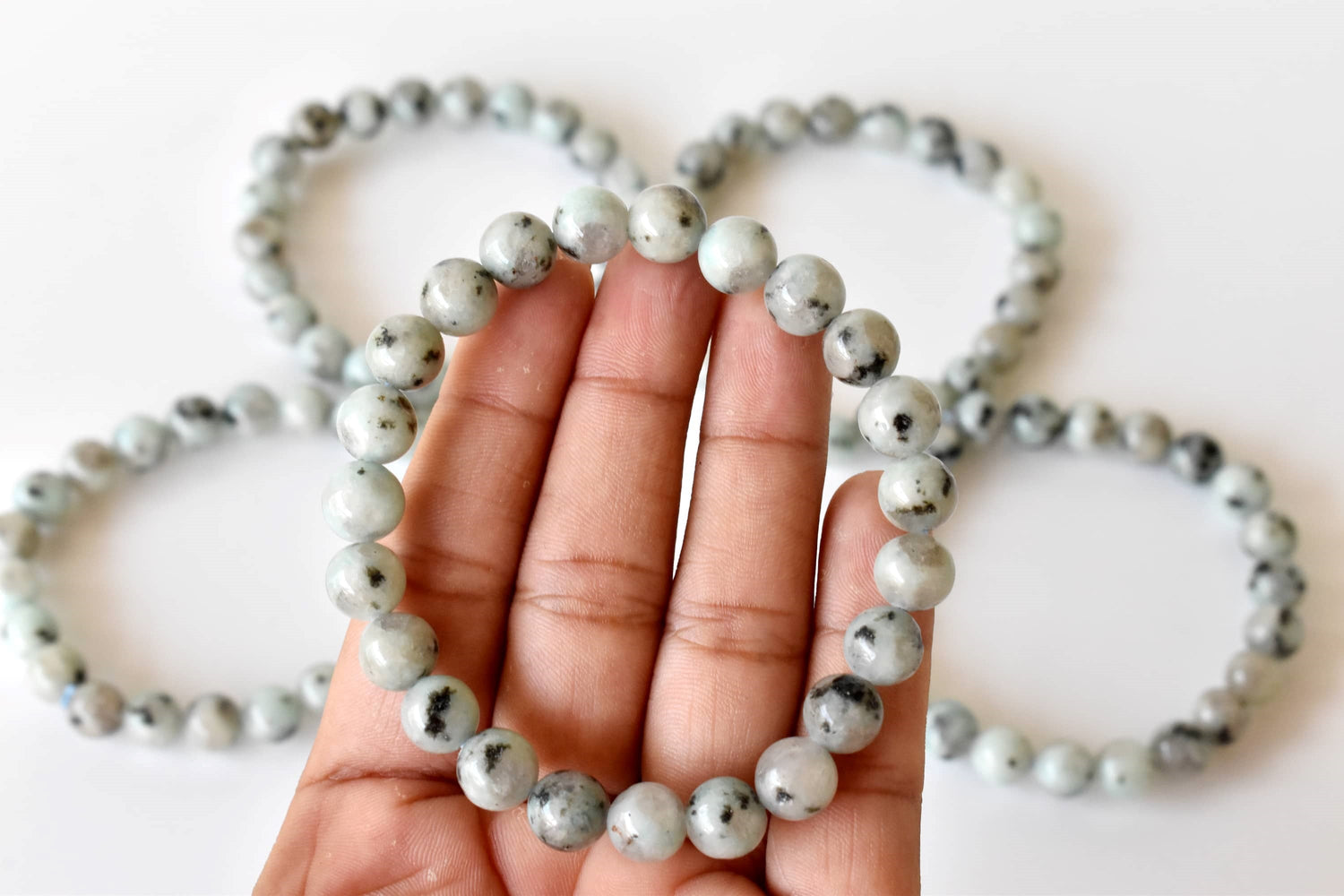 Kiwi Jasper Bracelet (Peace Of Mind and Communicataion)  DestGlow