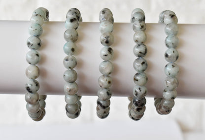 Kiwi Jasper Bracelet (Peace Of Mind and Communicataion)  DestGlow