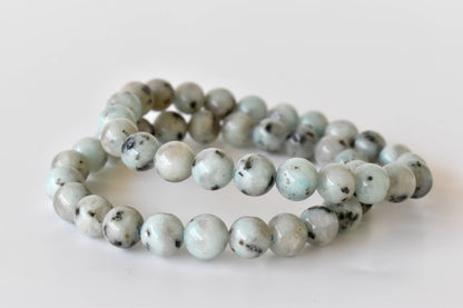 Kiwi Jasper Bracelet (Peace Of Mind and Communicataion)  DestGlow