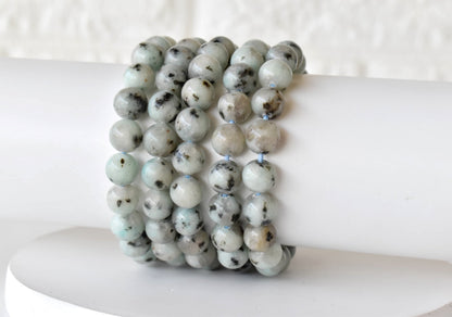 Kiwi Jasper Bracelet (Peace Of Mind and Communicataion)  DestGlow
