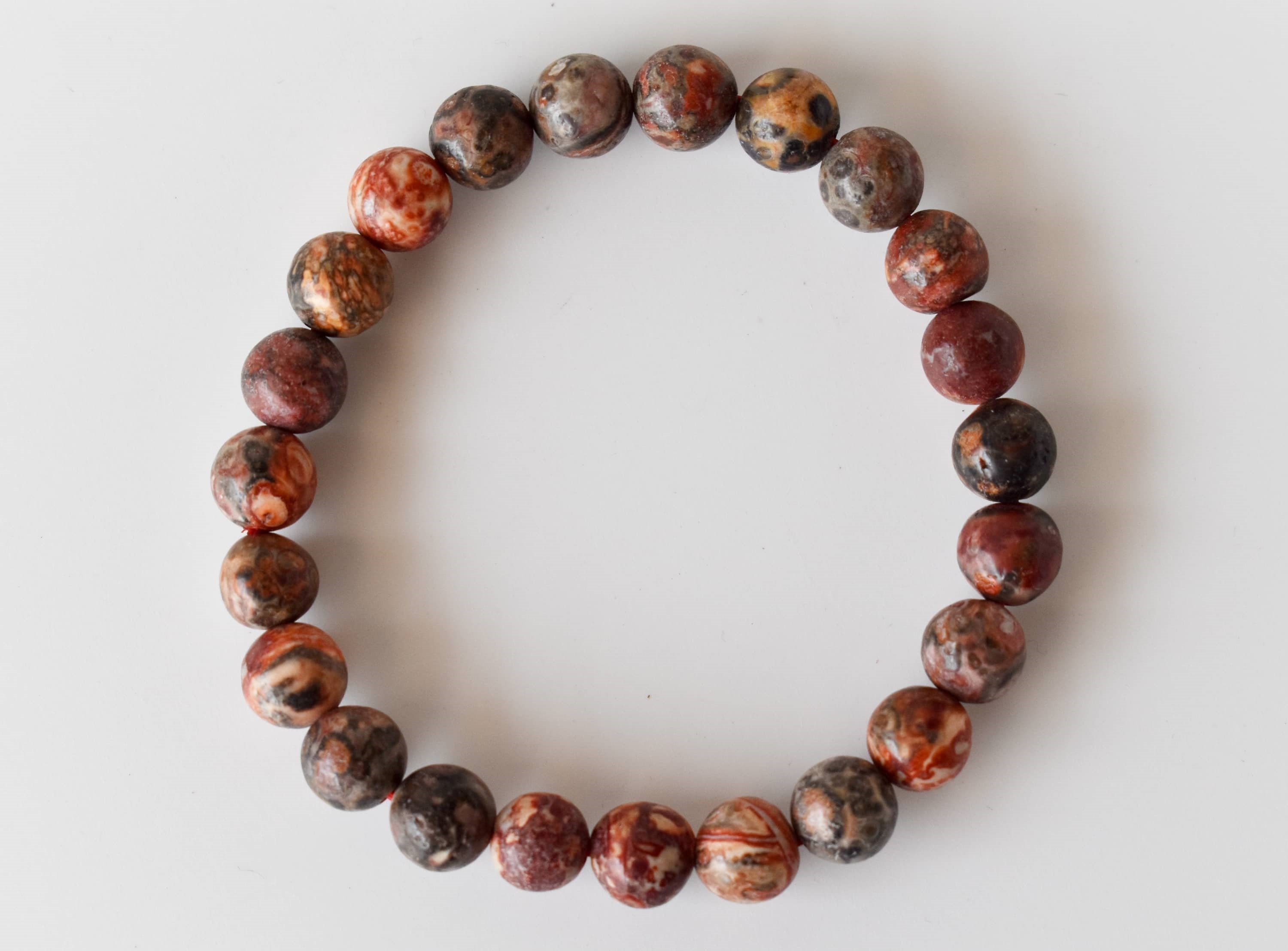 Leopardskin Jasper Bracelet (Leadership and Chakra Cleansing).  DestGlow
