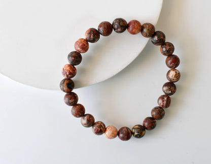 Leopardskin Jasper Bracelet (Leadership and Chakra Cleansing).