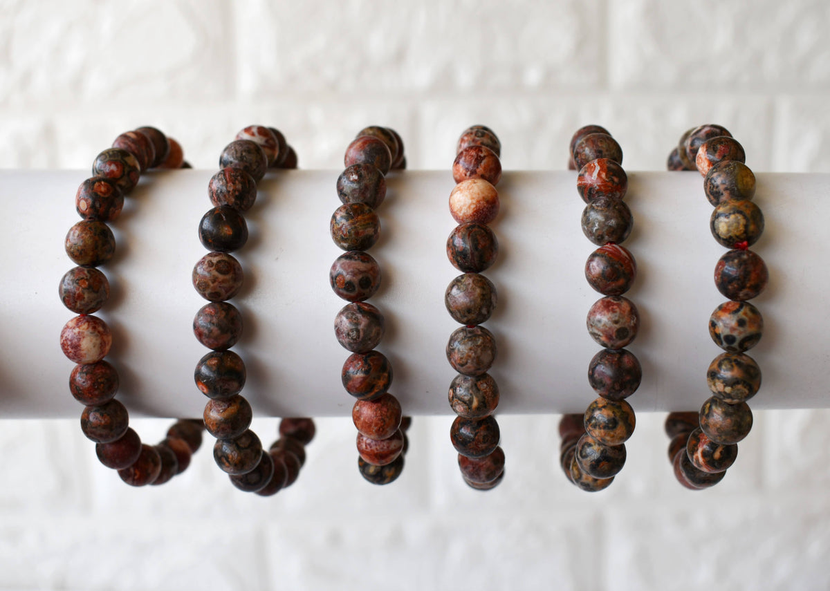 Leopardskin Jasper Bracelet (Leadership and Chakra Cleansing).