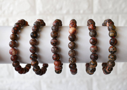 Leopardskin Jasper Bracelet (Leadership and Chakra Cleansing).