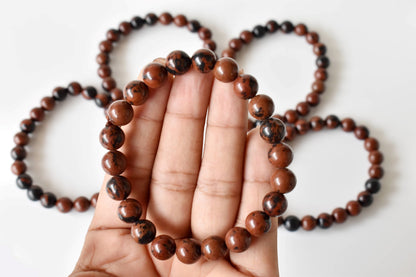 Mahogany Obsidian Bracelet (Creativity and Growth)  DestGlow