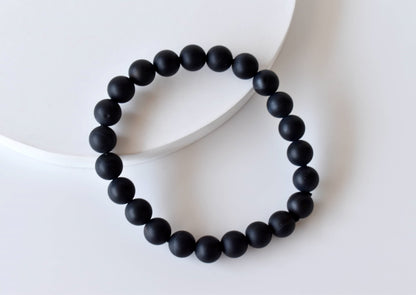 Matt Black Onyx Bracelet (Focus and Growth)  DestGlow