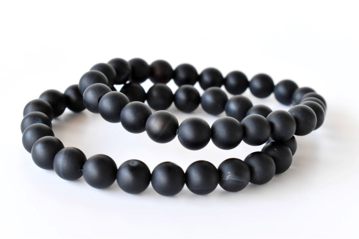 Matt Black Onyx Bracelet (Focus and Growth)  DestGlow