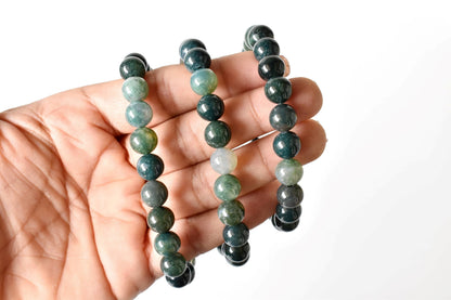 Moss Agate Bracelet (Balance and Communication)  DestGlow