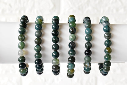 Moss Agate Bracelet (Balance and Communication)  DestGlow