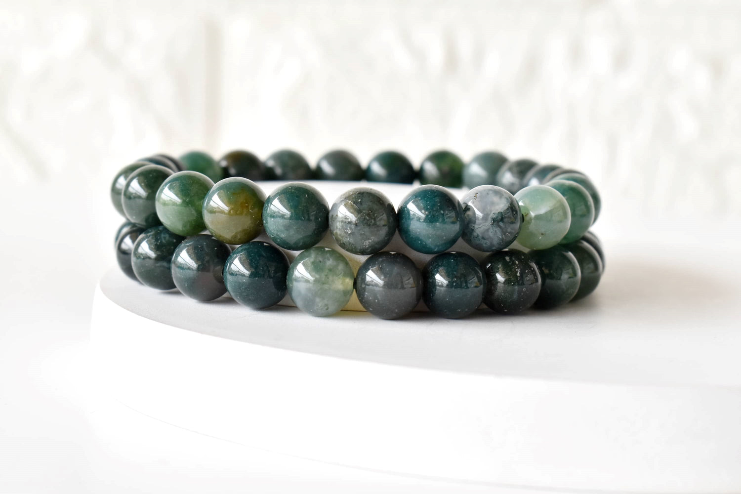 Moss Agate Bracelet (Balance and Communication)  DestGlow