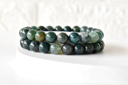 Moss Agate Bracelet (Balance and Communication)  DestGlow