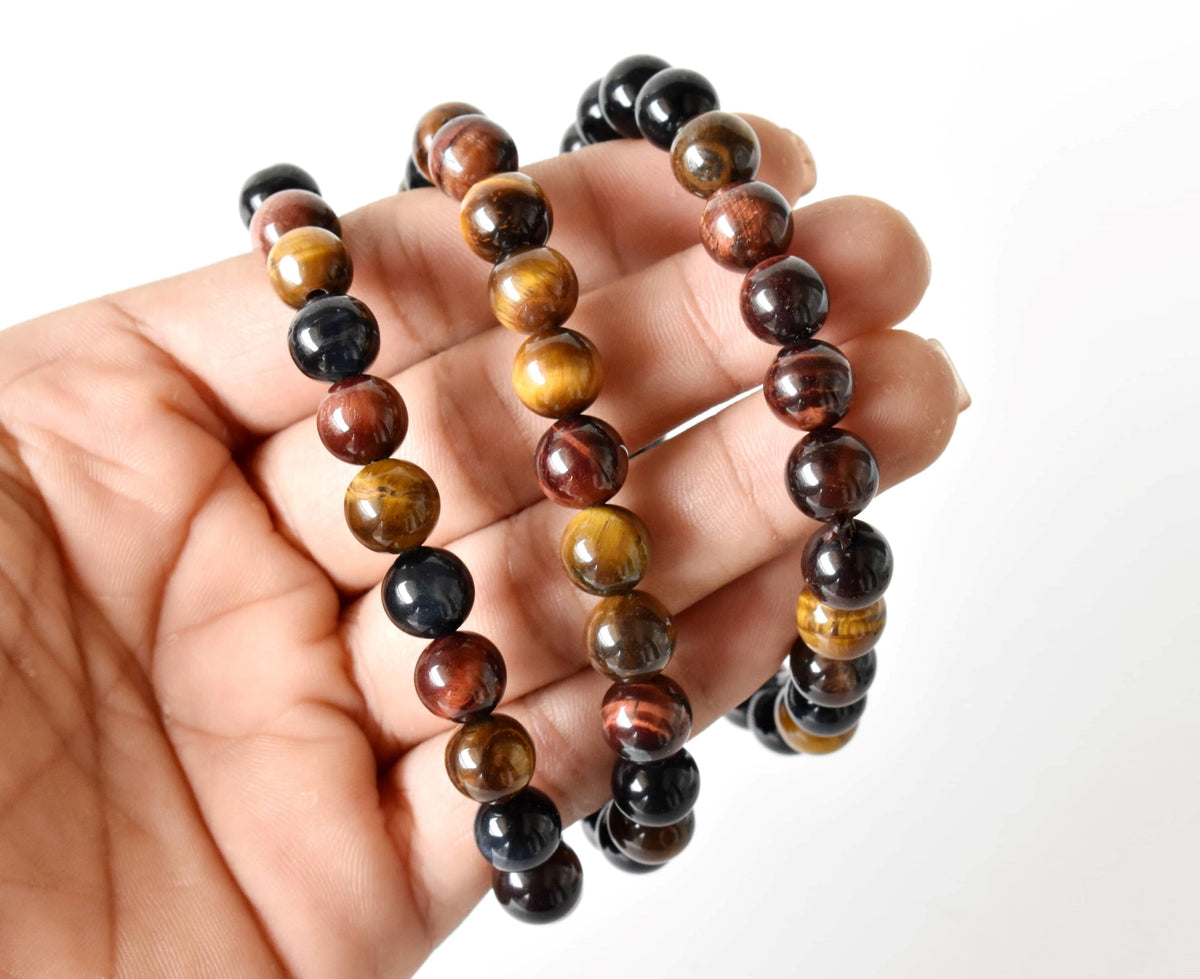 Multi Tiger Eye Bracelet (Self-Confidence, Spiritual Stability,)  DestGlow