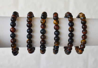 Multi Tiger Eye Bracelet (Self-Confidence, Spiritual Stability,)  DestGlow