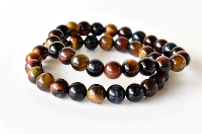 Multi Tiger Eye Bracelet (Self-Confidence, Spiritual Stability,)  DestGlow