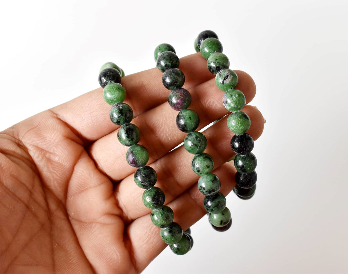 Ruby Zoisite Bracelet (Masculine &amp; Feminine Energies and Harmony ).  DestGlow