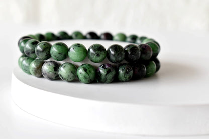 Ruby Zoisite Bracelet (Masculine &amp; Feminine Energies and Harmony ).  DestGlow