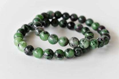 Ruby Zoisite Bracelet (Masculine &amp; Feminine Energies and Harmony ).  DestGlow