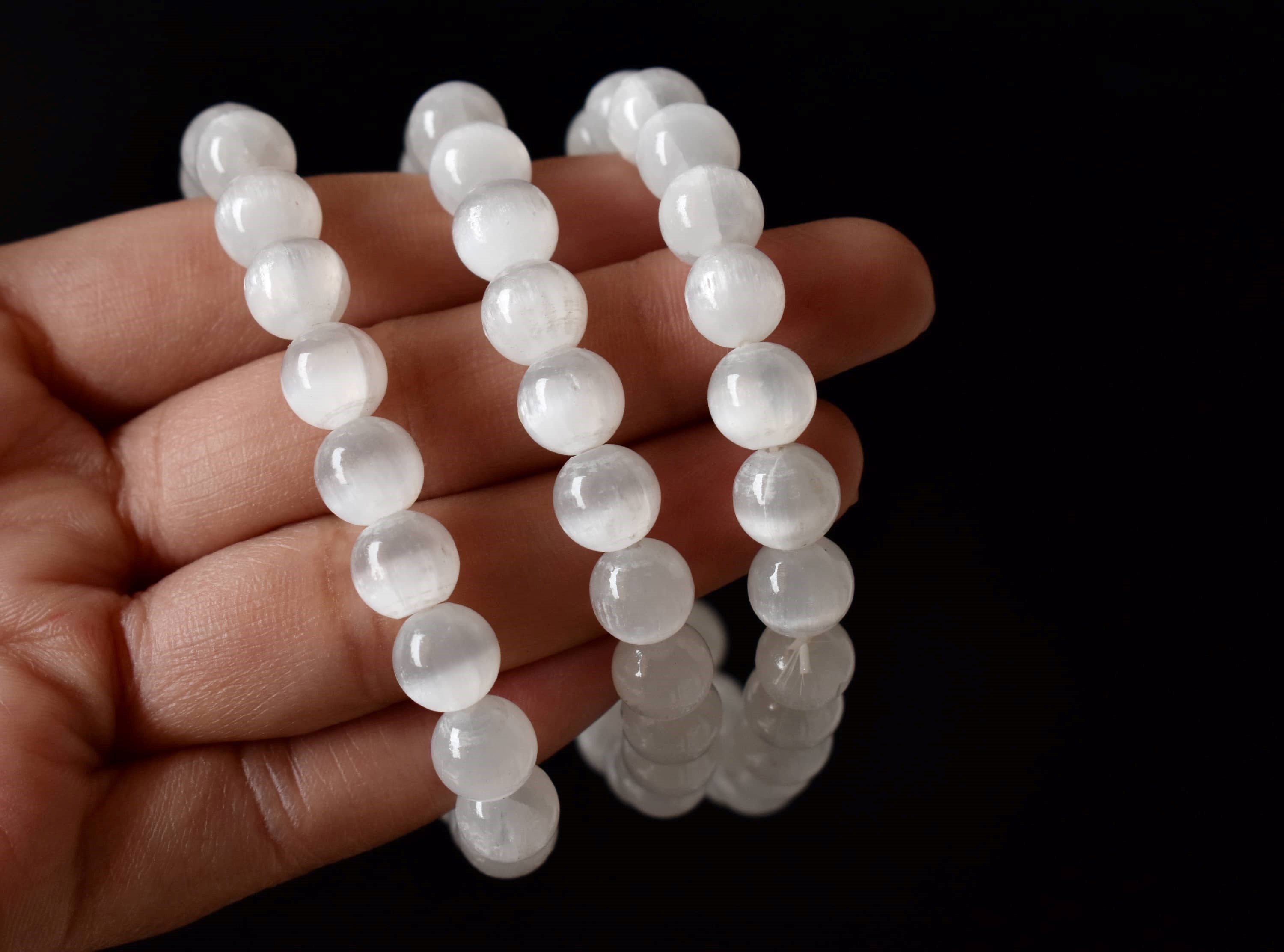 Selenite Bracelet (Aura Cleansing and Connection )  DestGlow