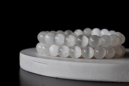 Selenite Bracelet (Aura Cleansing and Connection )  DestGlow
