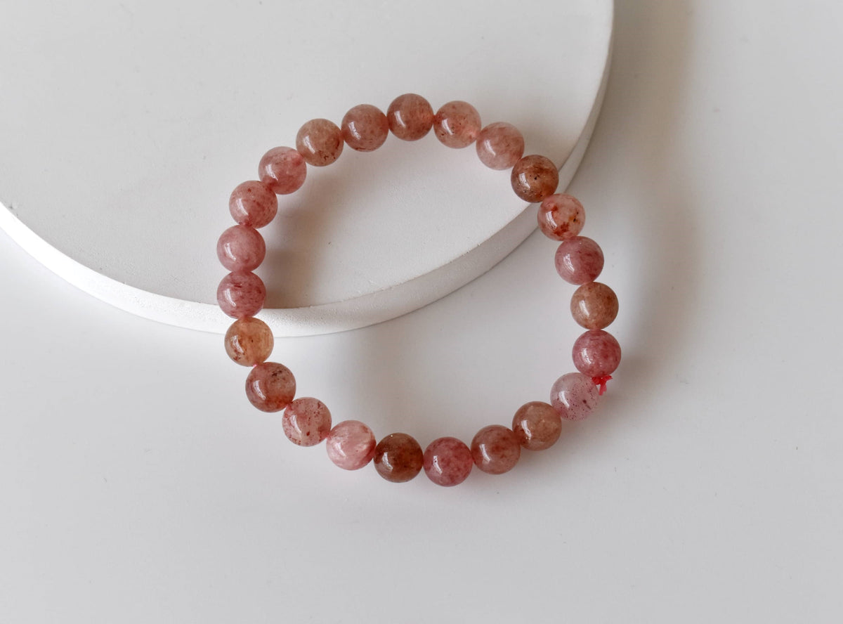 Strawberry Quartz Bracelet (Attraction and Emotional Calmness)  DestGlow