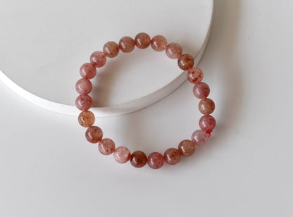 Strawberry Quartz Bracelet (Attraction and Emotional Calmness)  DestGlow