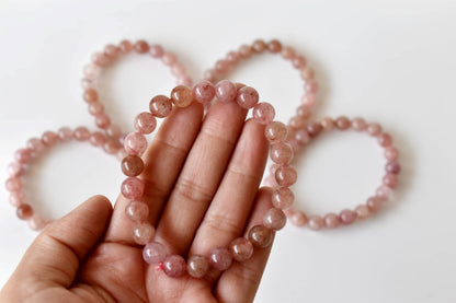 Strawberry Quartz Bracelet (Attraction and Emotional Calmness)  DestGlow